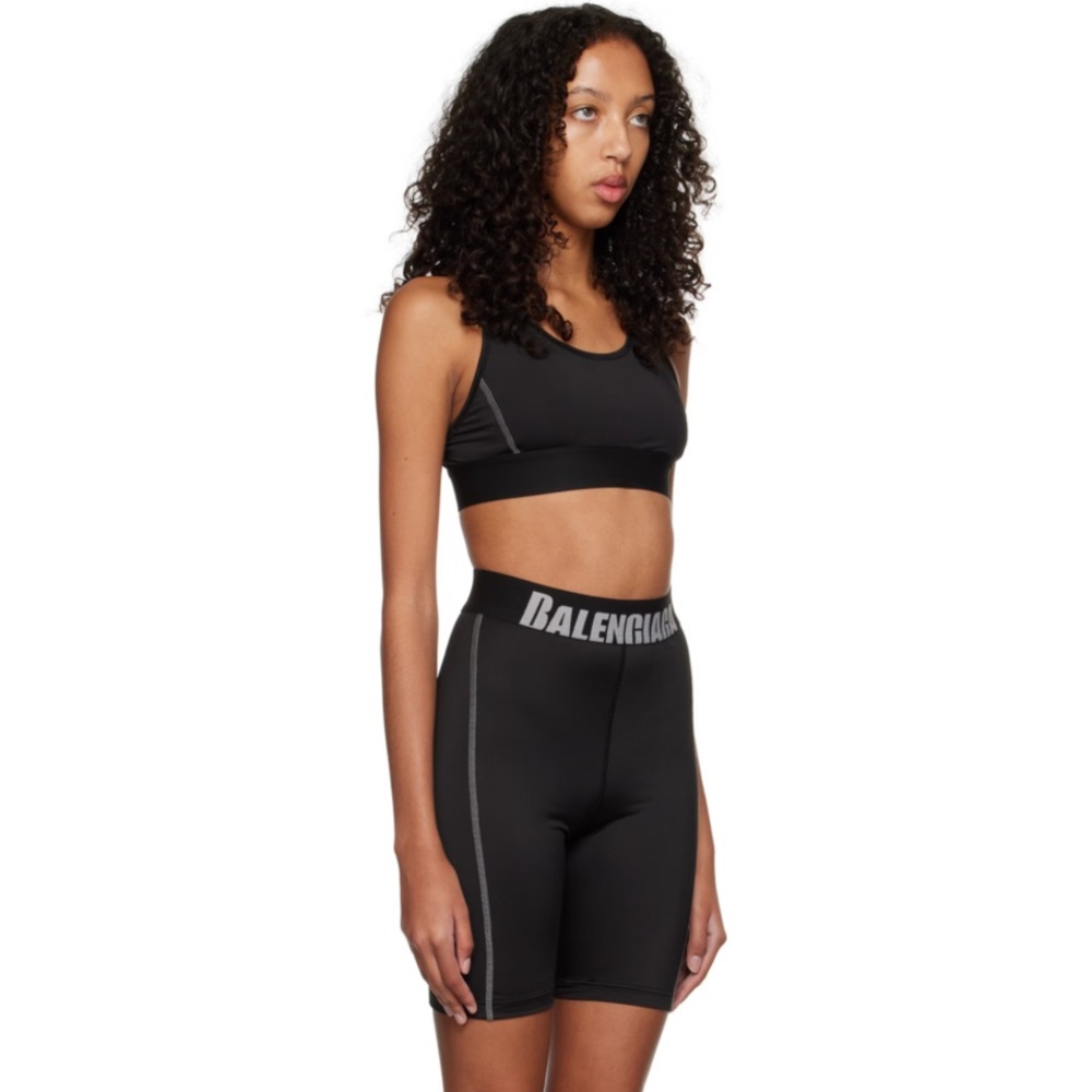 Balenciaga Black Racerback Sports Bra